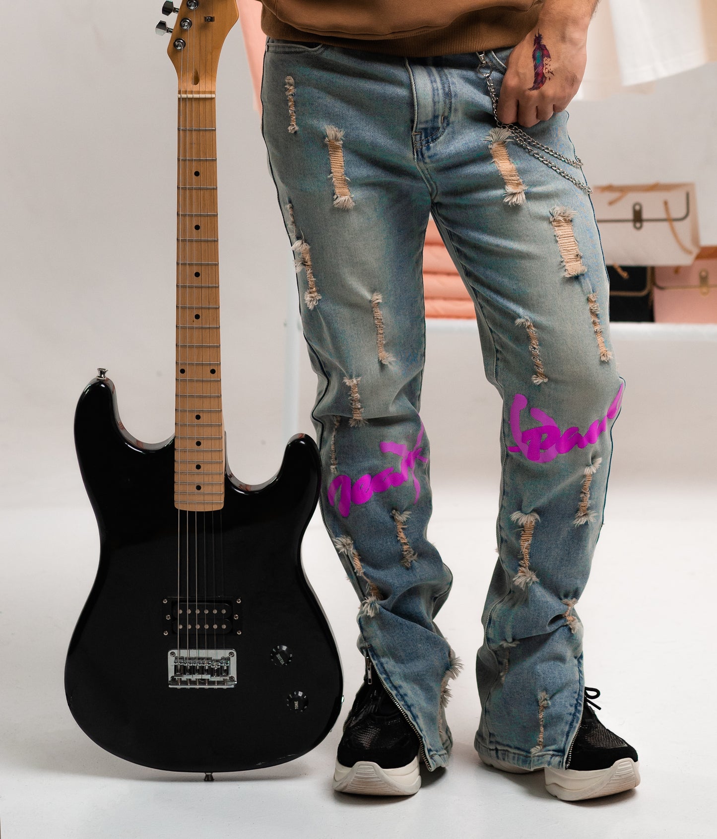 Distressed Slim Denim