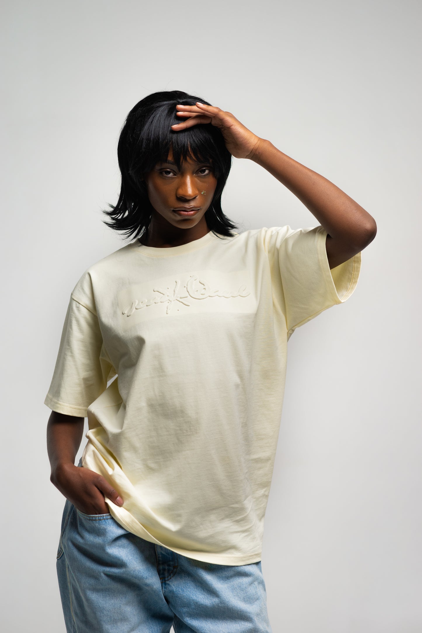 T-shirt à logo embossé