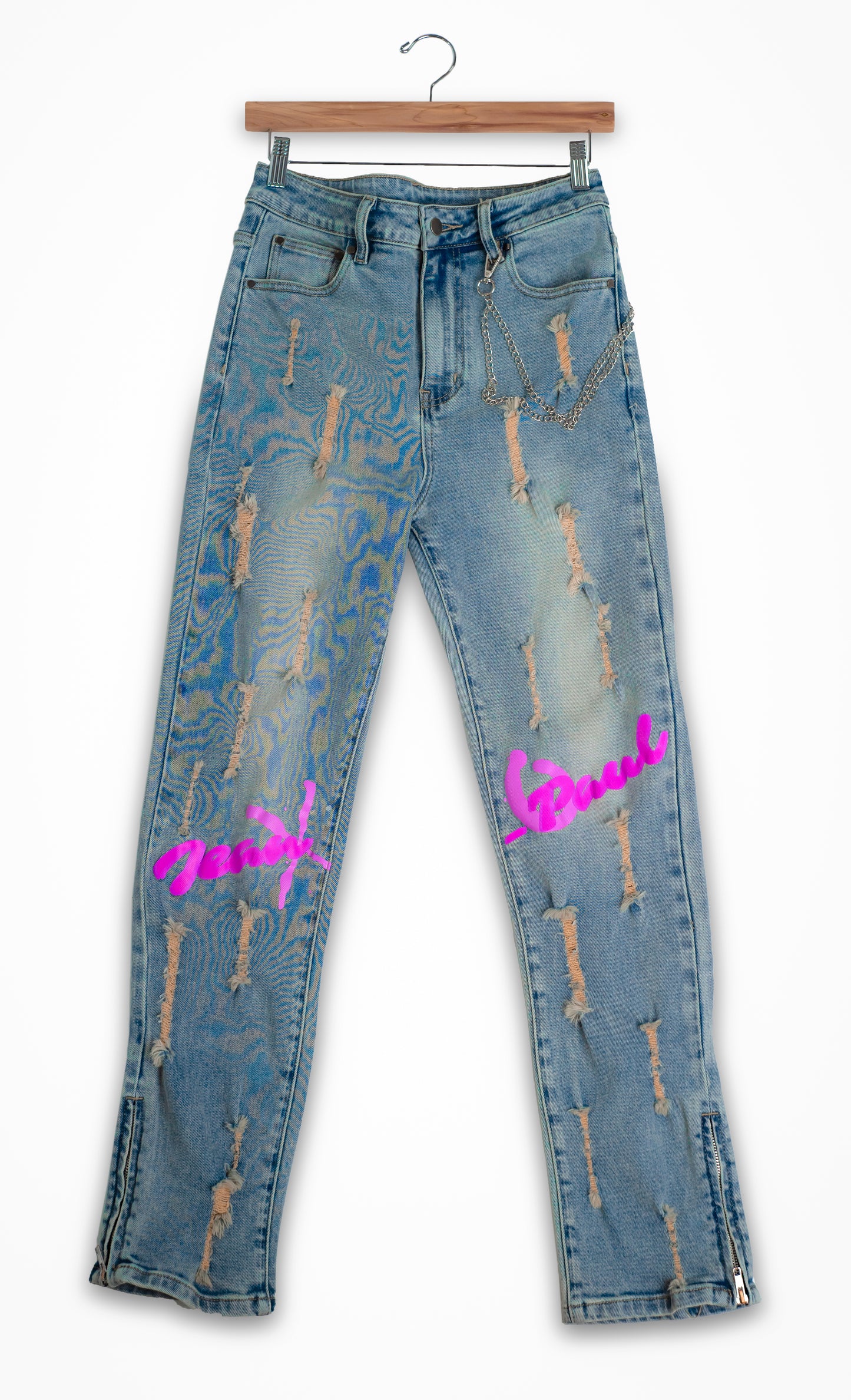 Distressed Slim Denim