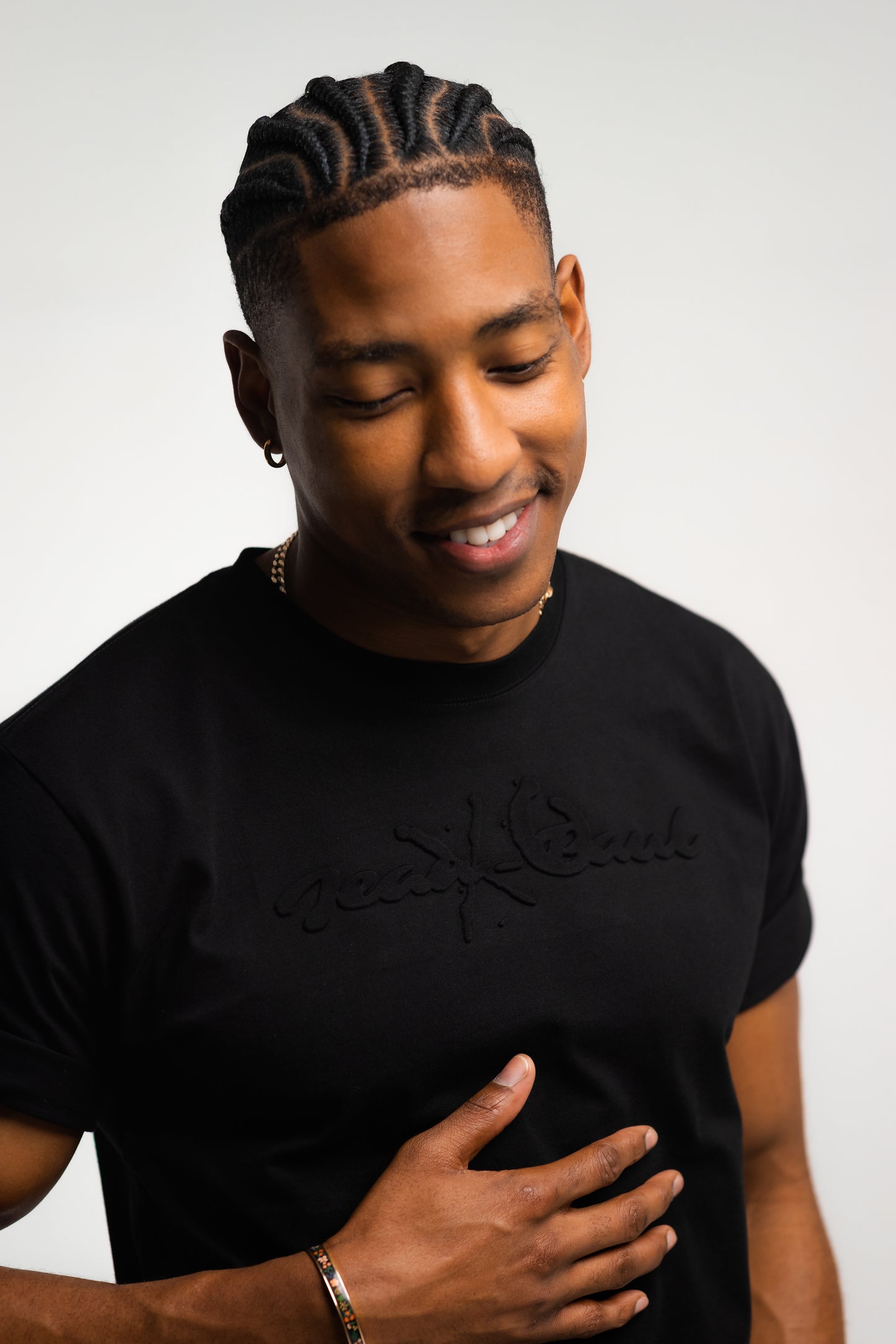 T-shirt à logo embossé